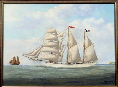 Le trois matats Saint Simon Pintura de Eugene Margueritte-Grandin dit Eugene Grandin (1833-1916) 1908 Sol. 0,6x0,8 m Fecamp, Museo de Terranova de Eugene Grandin