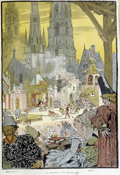 Un misterio de la Edad Media por Grasset de Eugene Grasset
