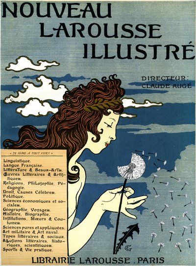 Primera página del Nouveau Larousse ilustrado (diccionario en siete volúmenes publicado entre 1897 y 1904) de Eugene Grasset