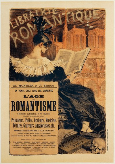 Libraire Romantique, cartel de Eugene Samuel Grasset de Eugene Grasset