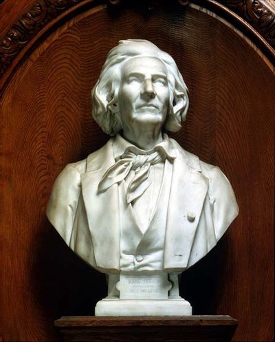 Busto retrato de Marc Seguin, arquitecto e ingeniero de Eugene Guillaume