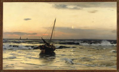Puesta de sol en el mar de Eugene Gustav Dücker
