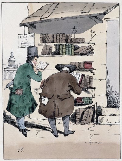 Librería, rue de Sandstone en el Barrio Latino - en "Souvenirs d