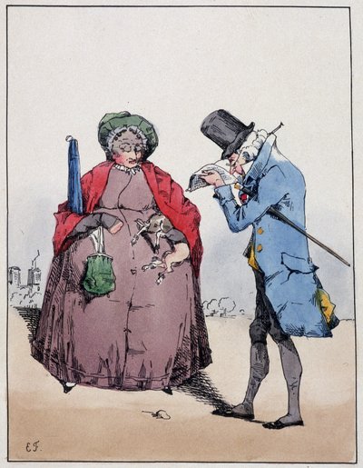 Pareja de burgueses, Jardín de Luxemburgo - en "Souvenirs d