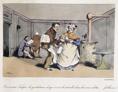 Caricatura de un bosque en un café francés. de Eugene Hippolyte Forest