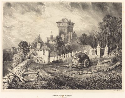 Castillo de Pesteil en Polminhac de Eugene Isabey