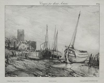 Barcos de pesca en la playa de Eugene Isabey