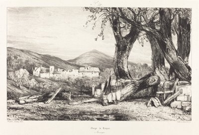 Garganta de Royat, Auvernia de Eugene Isabey