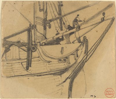Hombres reparando la barrera de Eugene Isabey