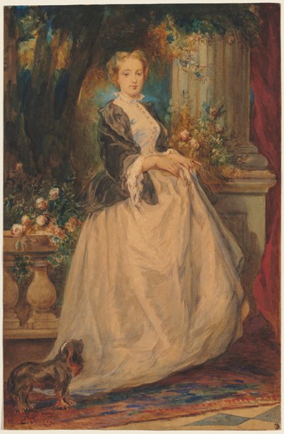 Retrato de Madame Thomas (nacida como Camille Boucher) de Eugene Isabey