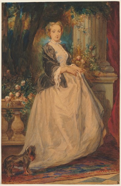 Retrato de Madame Thomas (nacida como Camille Boucher) de Eugene Isabey