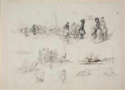 Estudios de la Costa de Eugene Isabey