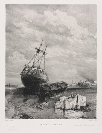 Seis marines: marea baja de Eugene Isabey