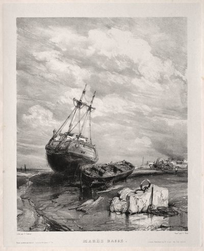 Seis Marinas: Marea Baja de Eugene Isabey