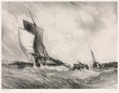 Seis marines: Regreso al puerto, 1833 de Eugene Isabey