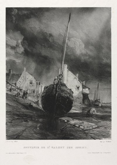 Seis Marinas: Souvenir Saint Valéry-sur-Somme, 1833 de Eugene Isabey