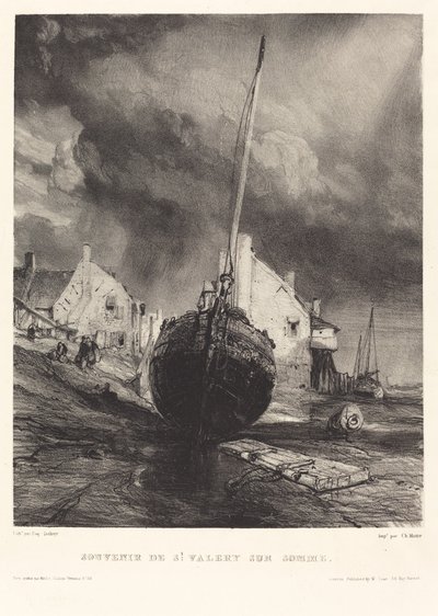 Recuerdo de St. Valéry sur Somme de Eugene Isabey