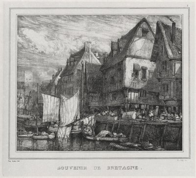 Recuerdos de Bretaña, Lámina 5, 1832 de Eugene Isabey