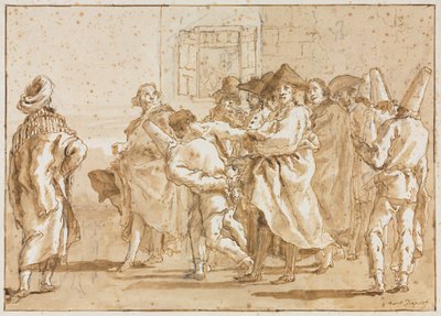 Punchinello arrestado de Eugene Joseph Verboeckhoven