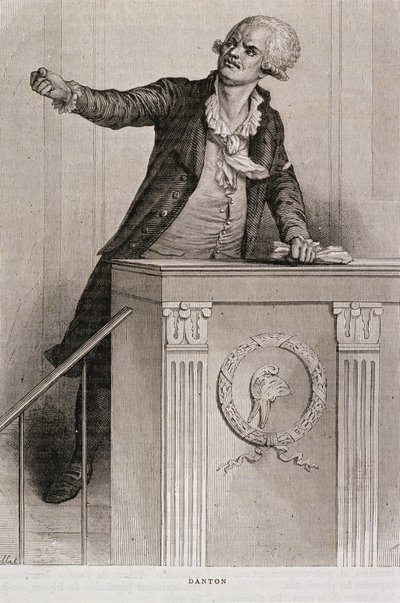 Retrato de Georges Jacques Danton (1759-94) de Eugene Joseph Viollat