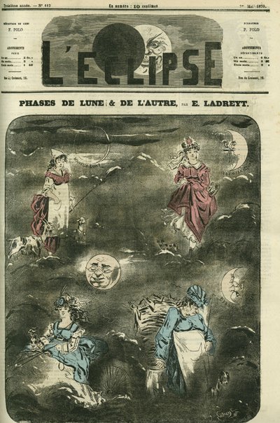 Las 4 fases de la luna representan las 4 categorías sociales de la mujer. Portada en "L