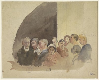 Espectadores aburridos en un espectáculo público de Eugene Laermans