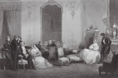Una familia parisina (grabado) de Eugene Louis (after) Lami