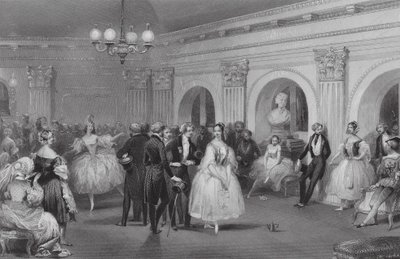 El Verde, Salón de la Ópera (grabado) de Eugene Louis (after) Lami