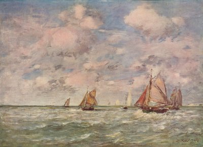 Un paisaje marino, c1850 de Eugene Louis Boudin