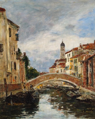 Un pequeño canal veneciano, 1895 de Eugene Louis Boudin