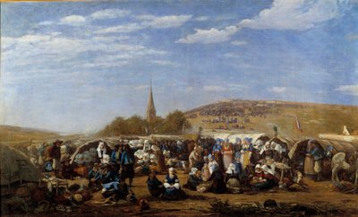 Un perdón a Santa Ana la Palud en 1858 de Eugene Louis Boudin