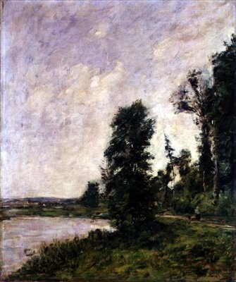 A lo Largo del Touques, c.1890-91 de Eugene Louis Boudin