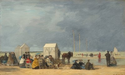 En la playa de Deauville. 1865 de Eugene Louis Boudin
