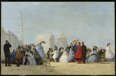 Playa cerca de Trouville, 1864 de Eugene Louis Boudin