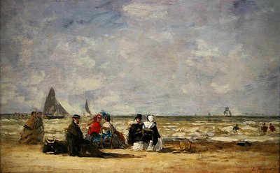 Escena de playa de Eugene Louis Boudin