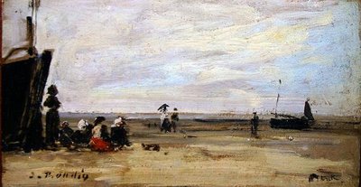 Escena de playa de Eugene Louis Boudin