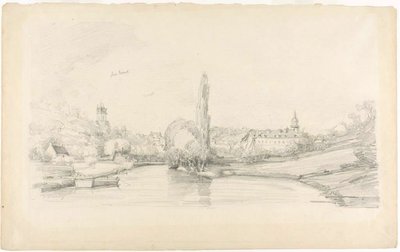 Escena de Canal Cerca de Bruselas de Eugene Louis Boudin