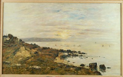 Acantilados en Benerville, atardecer, 1897 de Eugene Louis Boudin