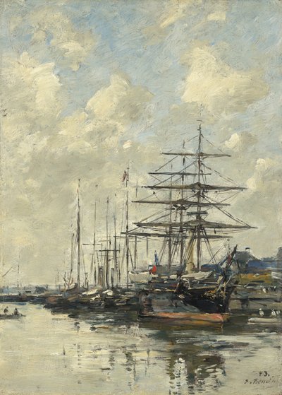 Deauville, el Muelle de Barcos de Eugene Louis Boudin