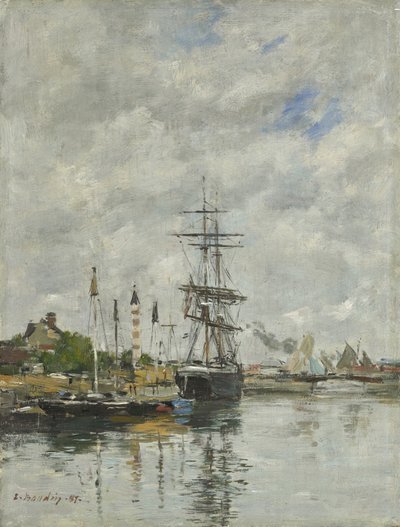 Deauville, la cuenca del barco, 1887 de Eugene Louis Boudin