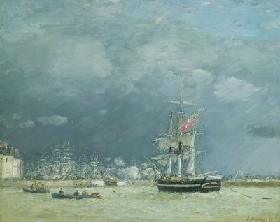 Atardecer, Le Havre, 1866 de Eugene Louis Boudin