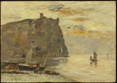 Acantilados en Étretat, 1894 de Eugene Louis Boudin
