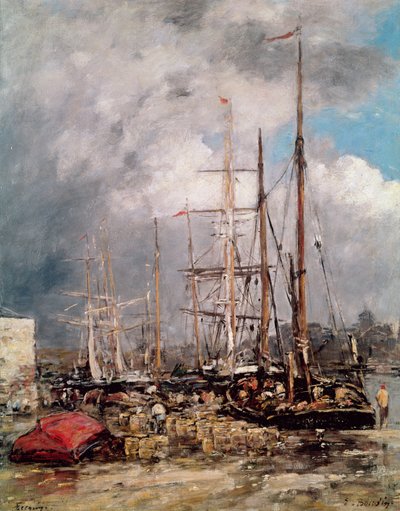 Fécamp, pescadores de arenque, 1892-94 de Eugene Louis Boudin