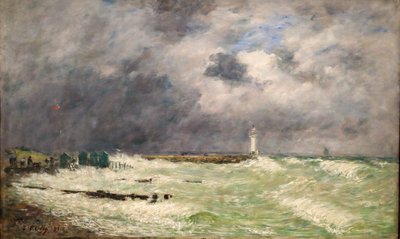 Ráfaga de viento en Frascati, Le Havre de Eugene Louis Boudin