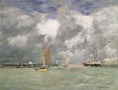 Marea alta en Trouville, c.1892-96 de Eugene Louis Boudin