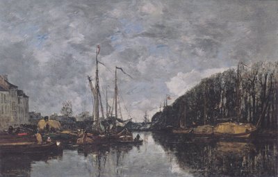 Canal en la Allèe Verte de Bruselas de Eugene Louis Boudin
