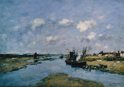 La Canche en Marea Baja, Etaples de Eugene Louis Boudin