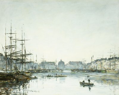 Le Havre, El Bassin du Commerce, 1894 de Eugene Louis Boudin