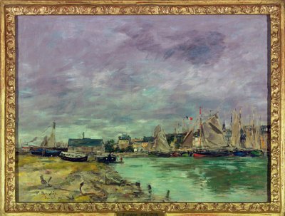 El puerto de Trouville (Trouville-sur-Mer), Calvados de Eugene Louis Boudin