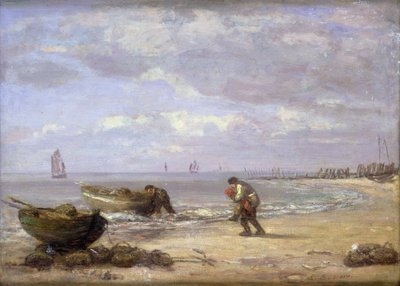 Marea baja cerca de Honfleur de Eugene Louis Boudin